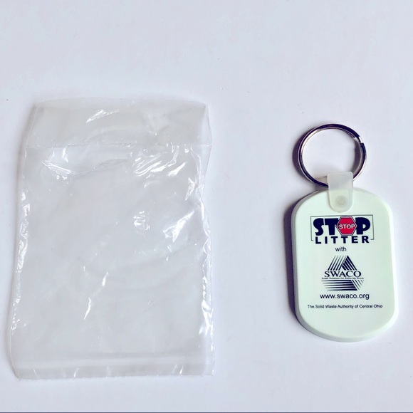 3/$15 NEW VINTAGE Keychain STOP LITTER Unisex 3 1/4” NWOT - Picture 5 of 12
